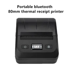 80mm portable thermal bluetooth receipt printer supermarket catering retail store payment ticket bill inkless thermal printer