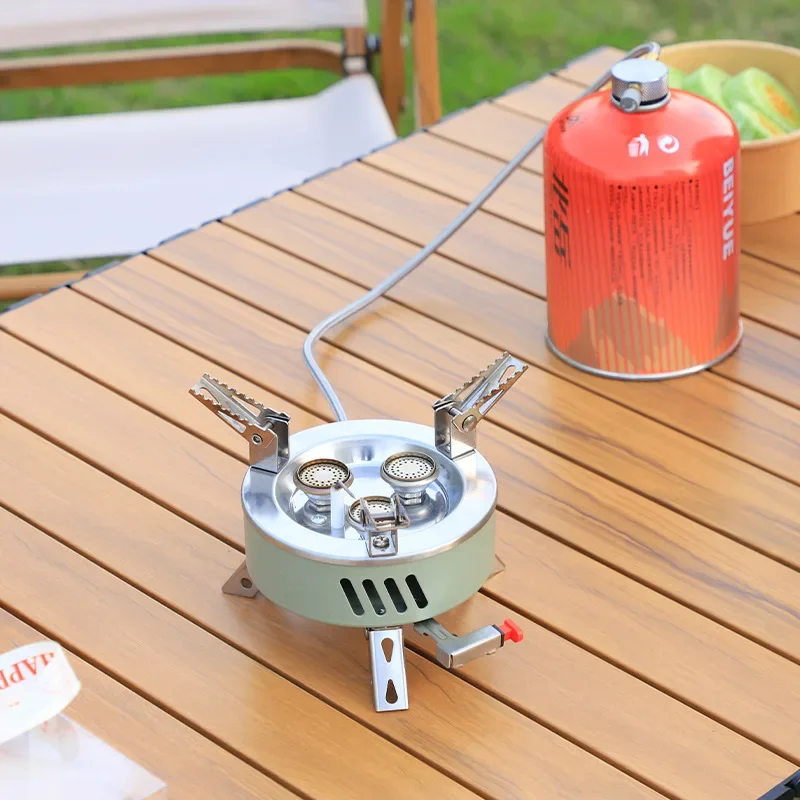 Outdoor Portable Cassette Gas Stove, Foldable Camping Stove, Cassette Butane Gas Tank Burner Mini Square Gas Stove