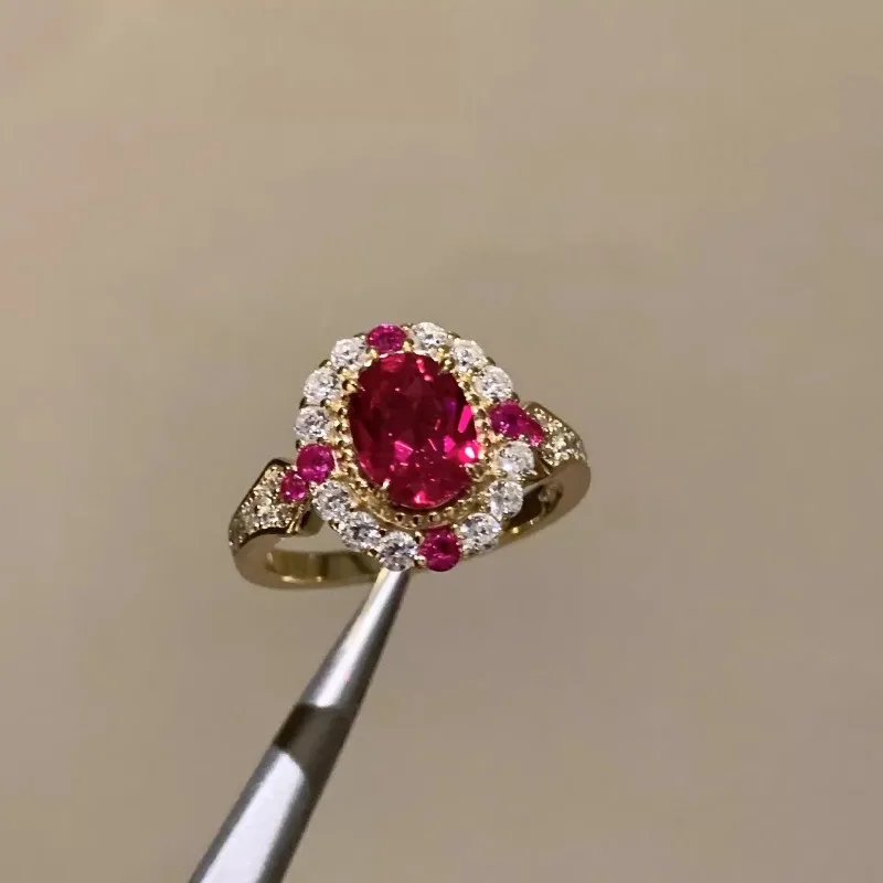 

Набор украшений: кольцо с розовым рубином «Голубиное яйцо» и кулон «Рыцарь Джедая» из красного корунда, женский, в стиле легкой роскоши