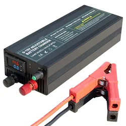 Smart Fast Lifepo4 Battery Charger 0-15V 0-100A Adjustable Quick High Speed Adapter 12.6V 60A 85A for Car Motorcycle Scooter