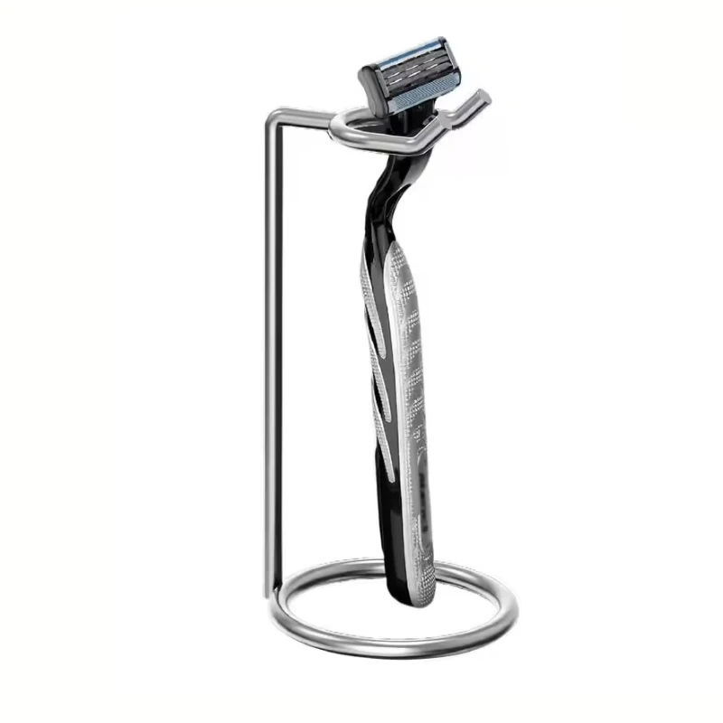 Rasierer Halter Für Männer Edelstahl Manuelle Rasierer Ständer Unterstützung Display-ständer Mehrzweck Badezimmer Lagerung Rack-1/2Pcs