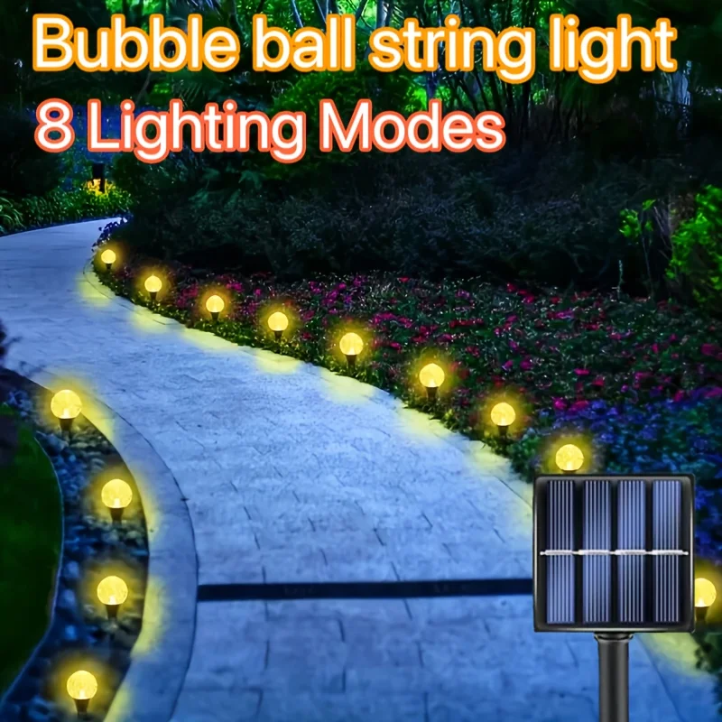 

Солнечные пузырьковые шары, газонные фонари, уличные садовые пилотные фонари, гирлянда для газона, патио, кемпинга, дня рождения, декор газона, украшение, освещение