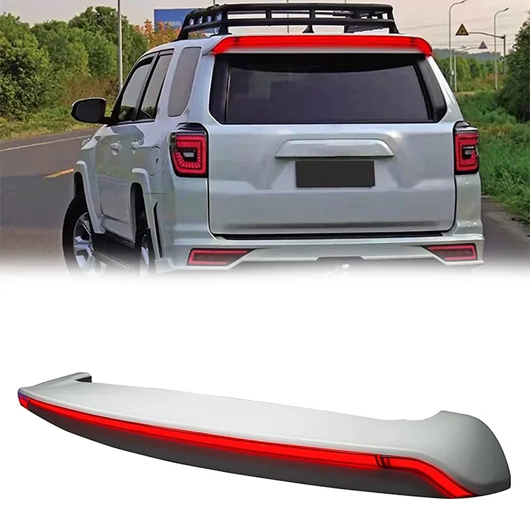 

Spedking Rear roof Spoiler for 2010-2022 4Runner Rear Spoiler W/ High-Position Brake Lights Turn Signals