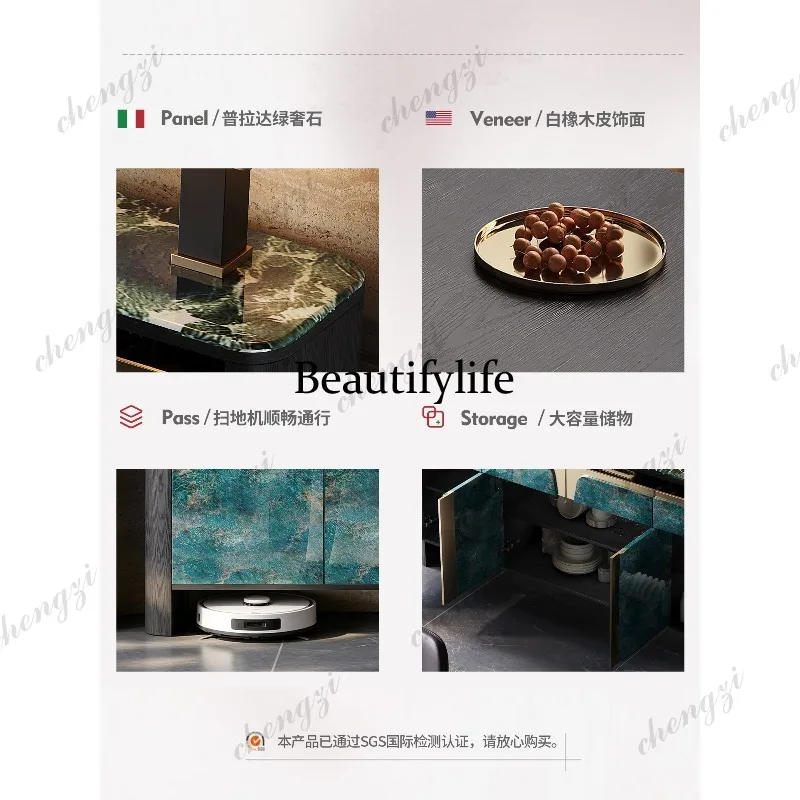 A114 new Italian minimalist light luxury dining side cabinet, high-end marble locker
