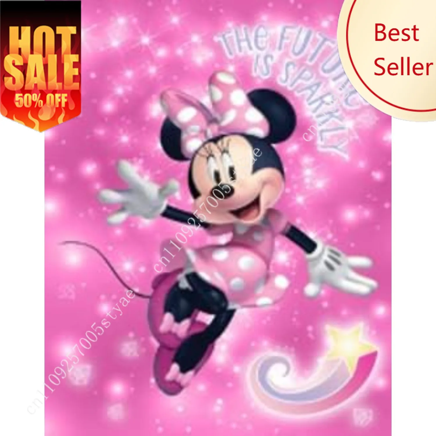 

The Northwest Store Disney Minnie Mouse Sparkle Soft Throw Silk Blanket