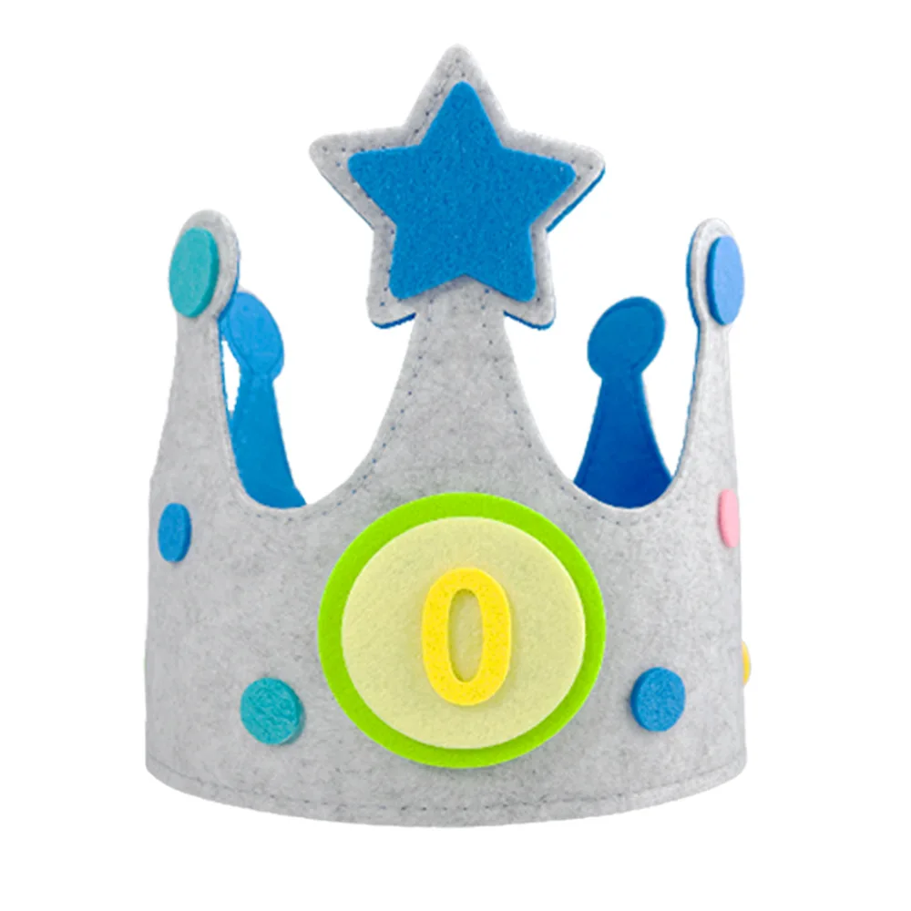 Happy Birthday Hat Reusable Birthday Felt Hats Crown for Kids Baby’s Birthday Party Decorations