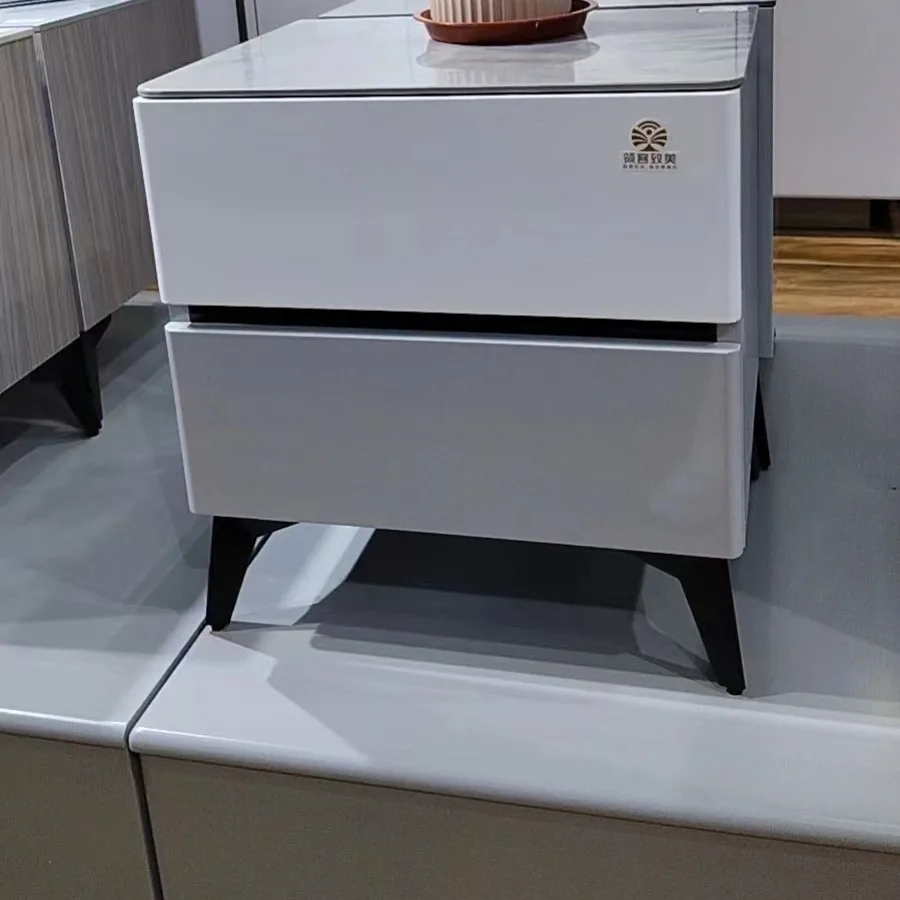 

All solid wood bedside table, cream wind, light luxury bedside table, about now