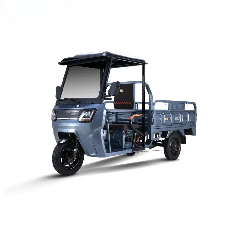 3 carriages 1.6 meters electric tricycle battery car cargo pulling household agricultural tram with shed
