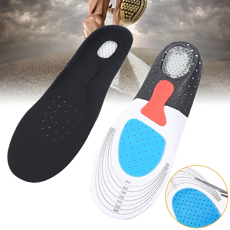 Unisex Silicone Sport Insoles Orthotic Arch Support Sport Shoe Pad Running Gel Insoles Insert Cushion for Walking,Running Hiking