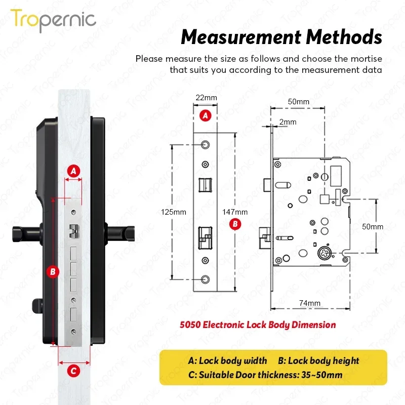 006Exterior Tuya Home Cylinder Electronics Fingerprint Bedroom Smart Door Lock With Ttlock App