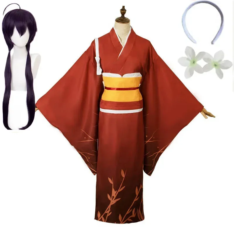 

Izumi Kyouka Cosplay Costume Kimono Halloween Party Suit for Girls with Kyouka's Headwear