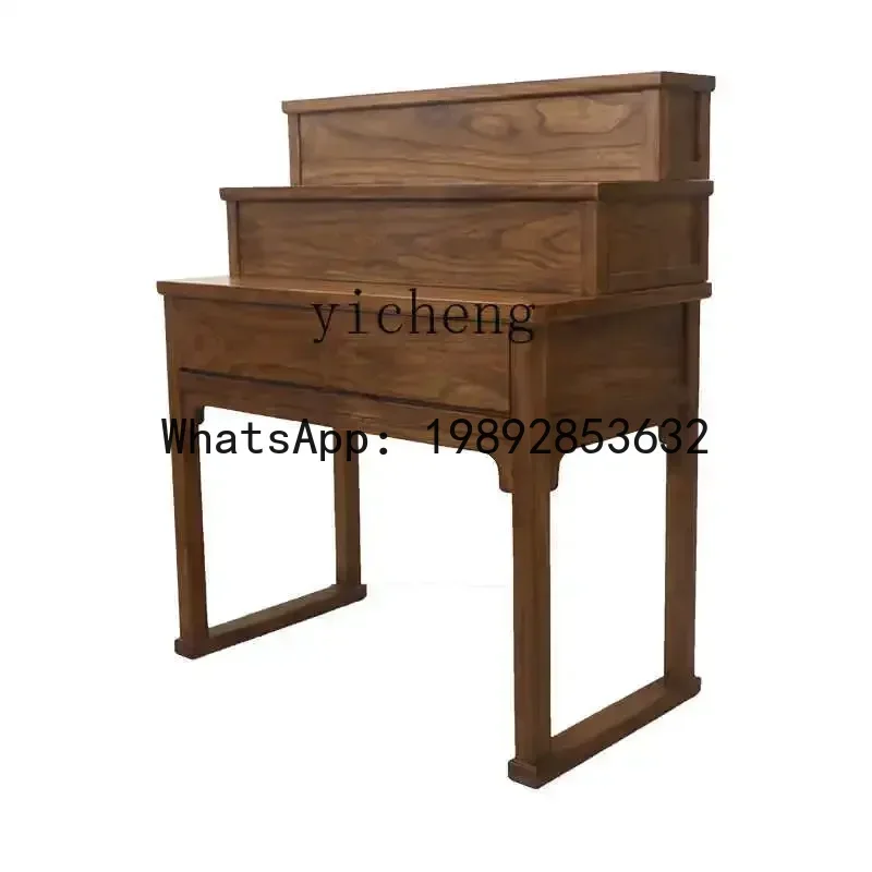 LYY  New Chinese Solid Wood Middle Hall Serving Table Incense Case Household Buddhist Hall Three-layer Buddhist Table