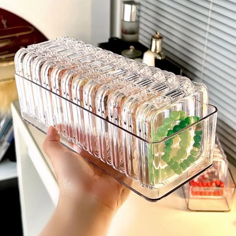 Clear Acrylic Jewelry Box Bracelet Storage Box Jewel Protection Case Jewelry Display Box Pendant Bracelet Ornament Organizer Box