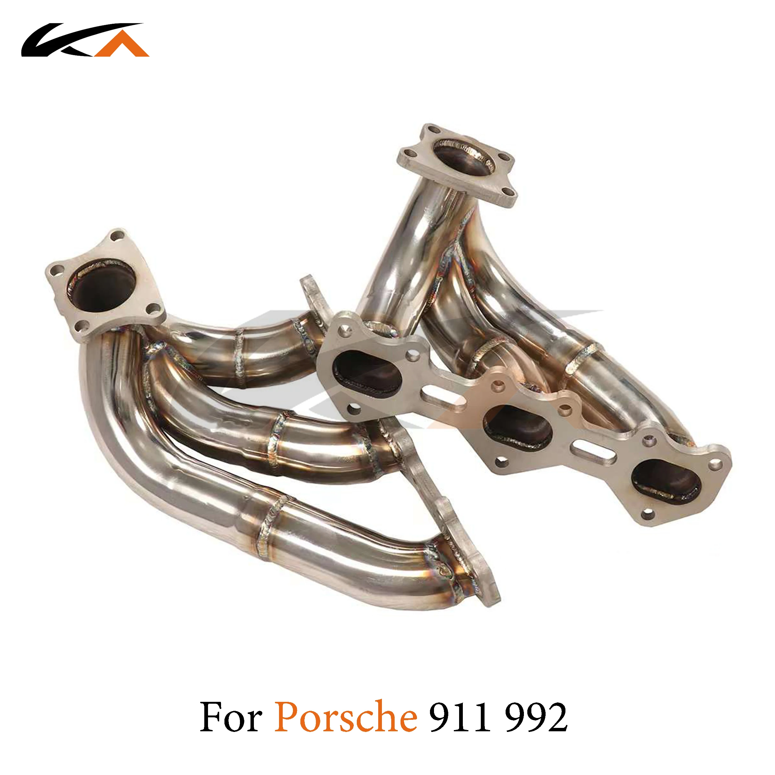 KA Tuning exhaust system parts header stainless manifold for Porsche 911 992 3.0t performance straight pipe heat shield