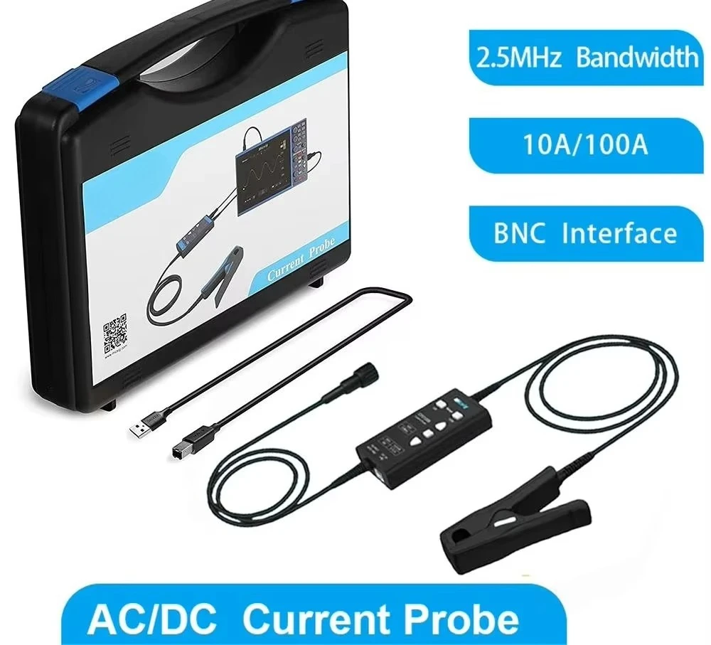 Digital Oscilloscope AC/DC Current Probes 2.5MHz 10A/100A Maximum Measurable Current 100Apk 70.7Arms (DC+ACpk) CP2100B