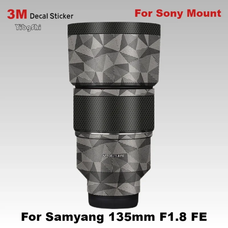 

For Samyang 135 F1.8 FE Decal Skin Vinyl Wrap Film Lens Protective Sticker Protector Coat AF 135mm 1.8 f/1.8 For Sony Mount