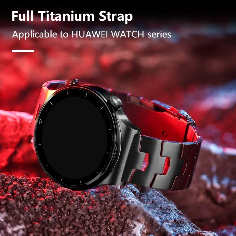 Titanium Strap 22mm For Huawei GT 2 3 Pro 46mm Luxury Link Metal Watchband For Samsung 3 45mm S3 Amazfit Bracelet Accessories