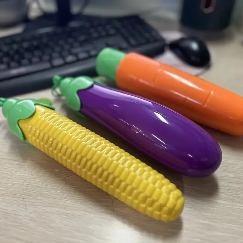Creative vegetable and fruit sun umbrella, cute eggplant, UV protection, foldable sunshade, carrot and corn shape
