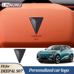 Linnunu Fit for Deepal S07 L07 Sl03 Car Personalized Emblem Front Logo Steering Wheel Emblem Front and Rear Emblem Decorative Accessories Exquisite Steering Wheel Emblem Abs Material Scratch-Resistant and Wear-Resistant