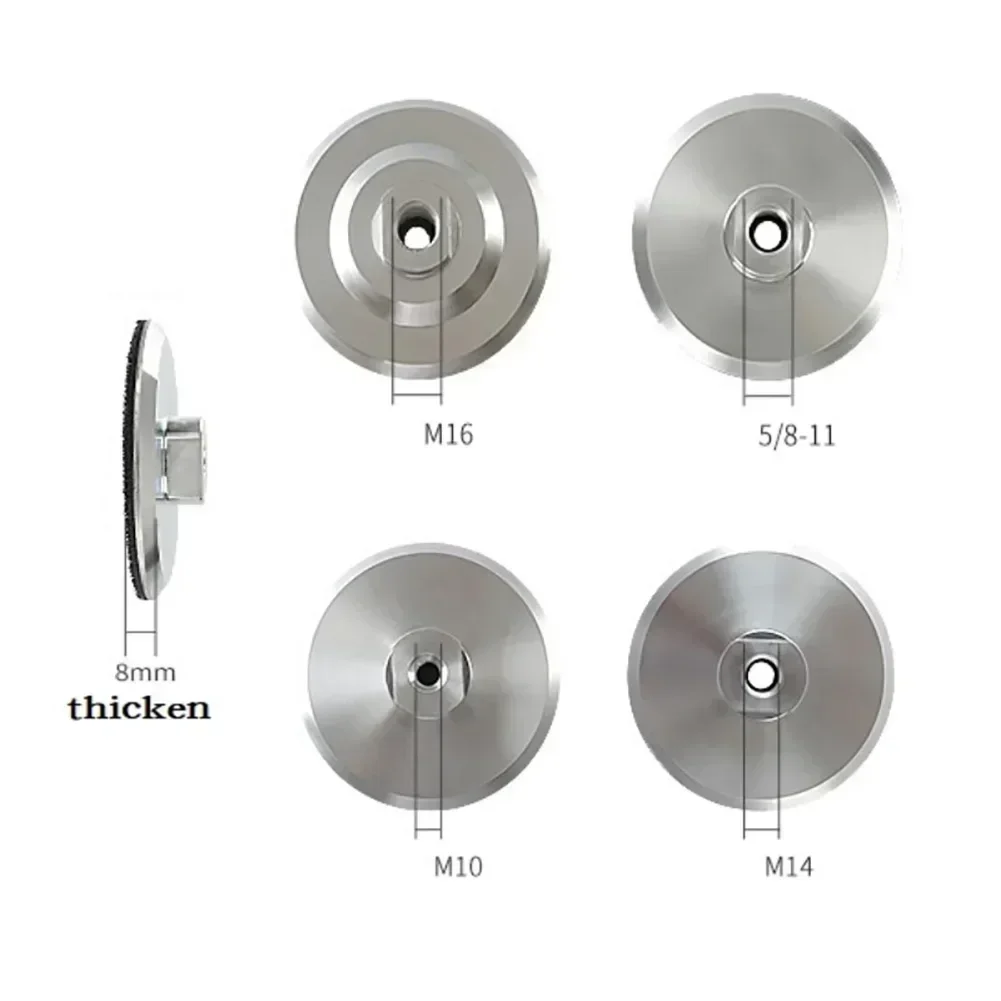 Almohadilla de pulido gruesa de 3/4 pulgadas, soporte de respaldo de aluminio para pulido de diamante, placa trasera de rosca M10 M16 para amoladora