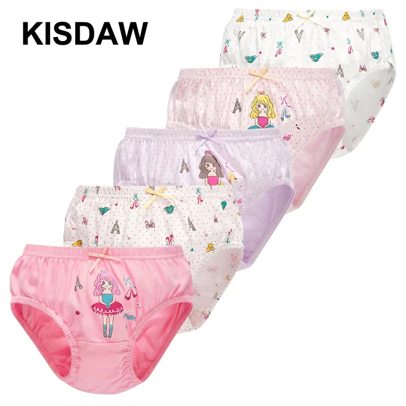 5 Pcs/Lot Kids Underwear For Girls Cotton Breathable Children Triangle Underpants Lovely Princess Character Girls Briefs Panties