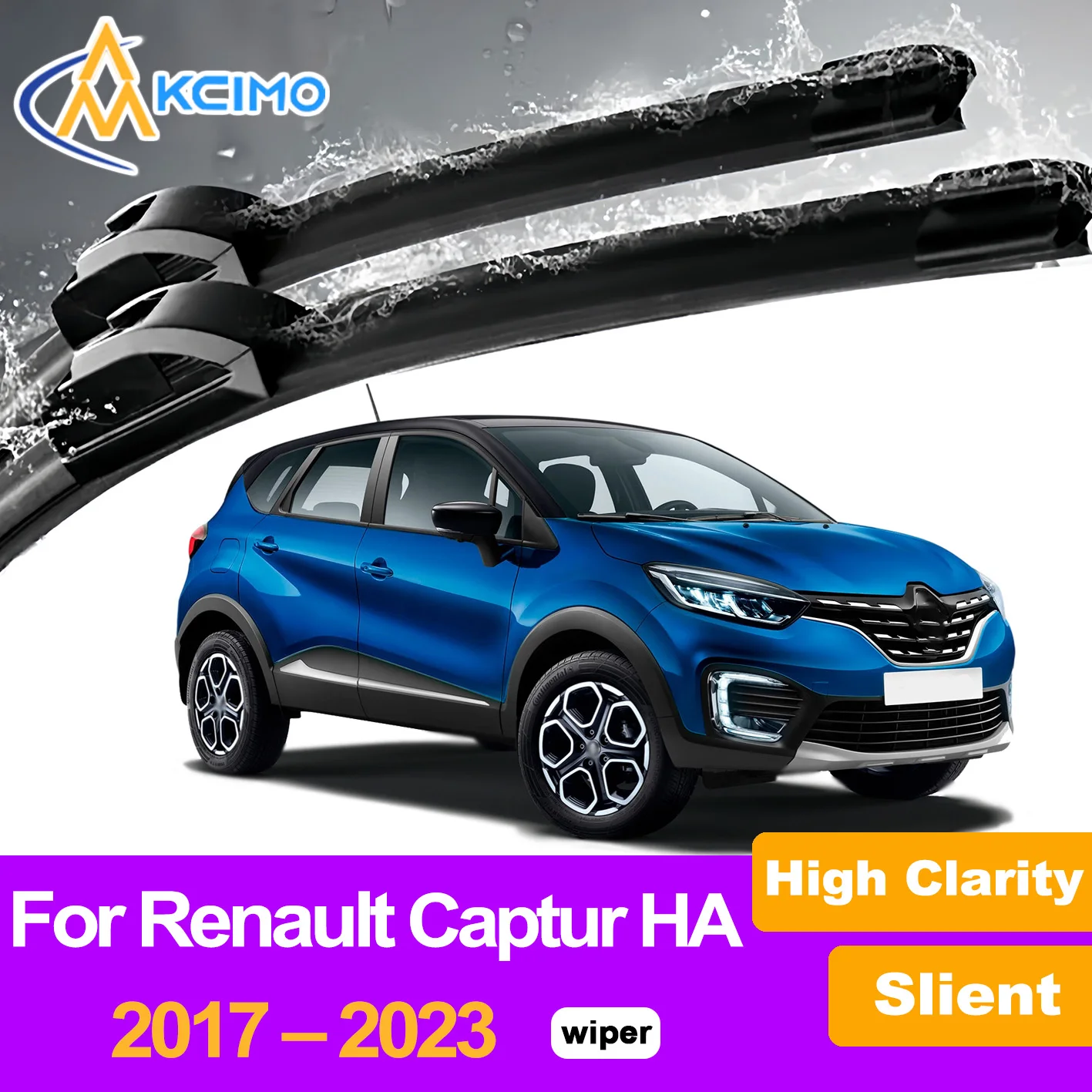 

2Pcs Front Windshield Wiper Blades For Renault Captur HA 2017–2023 Renault Kaptur Windscreen Window Car Accessories