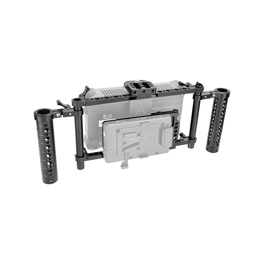 

KIMRIG Director's Monitor Cage Rig With Dual Cheese Handle Grip Battery Mounting Multi-Cheese Plate For 7" Monitor Adjustable