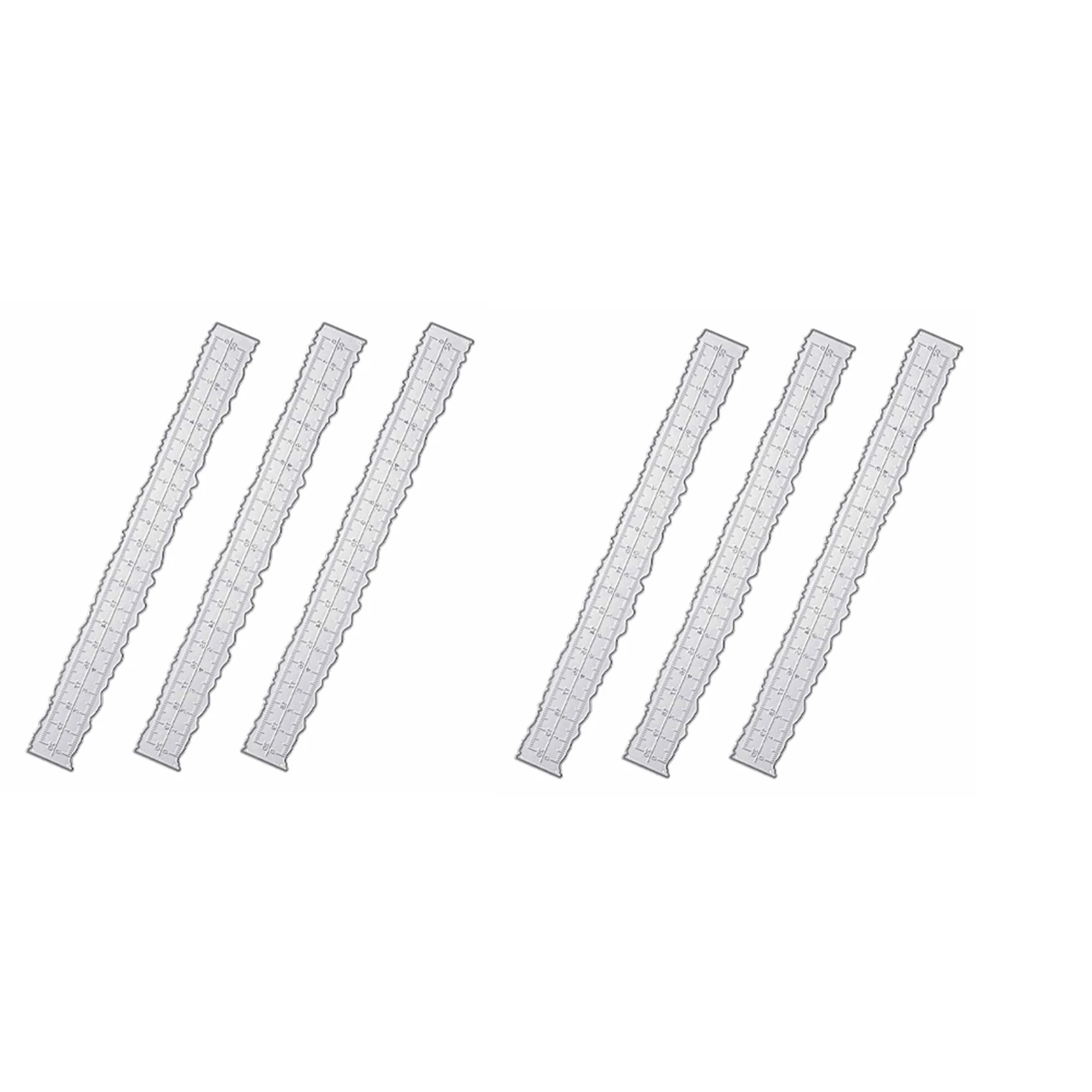 ไม้บรรทัดโลหะขอบไม่เรียบ 8.4 นิ้ว 6 ชิ้น สำหรับทำการ์ด งานประดิษฐ์ตกแต่ง งานฝีมือ อุปกรณ์สำนักงานและโรงเรียน