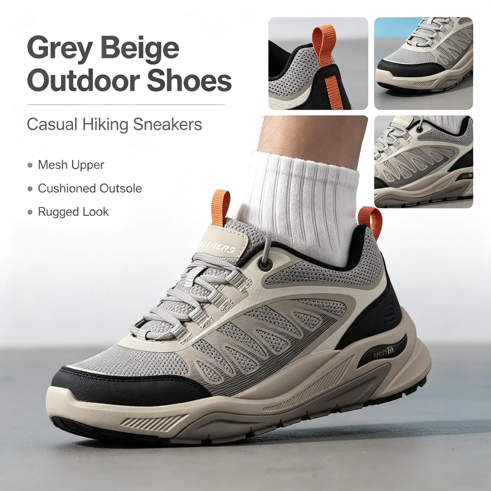 skechers-new-men's-sports-mesh-breathable-outdoor-hiking-and-mountaineering-wear-resistant-low-top-casual-shoes-210471-lgmt