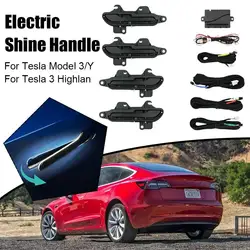 LED completamente automatico intelligente atmosfera luce sensore Wireless porta mettere Handcar esterno Trim per Tesla Model Y/3/Highland