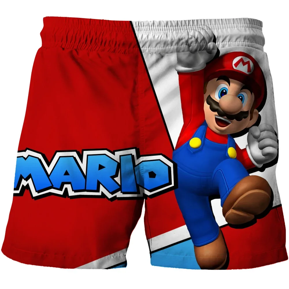 3d Super Marios Children's Shorts Summer New Quick Dry Beach Swimming Shorts Boys' Harajuku Shorts Beach Shorts 2024 New