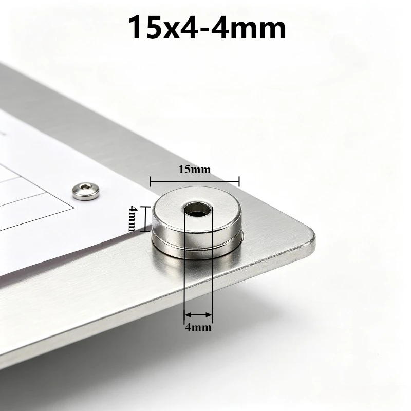 15x4‑4mm N35 Strong Rare Earth Round Countersunk Neodymium Magnet 15*4‑4mm 4mm Hole Permanent NdFeB Magnet for Fridge Industrial