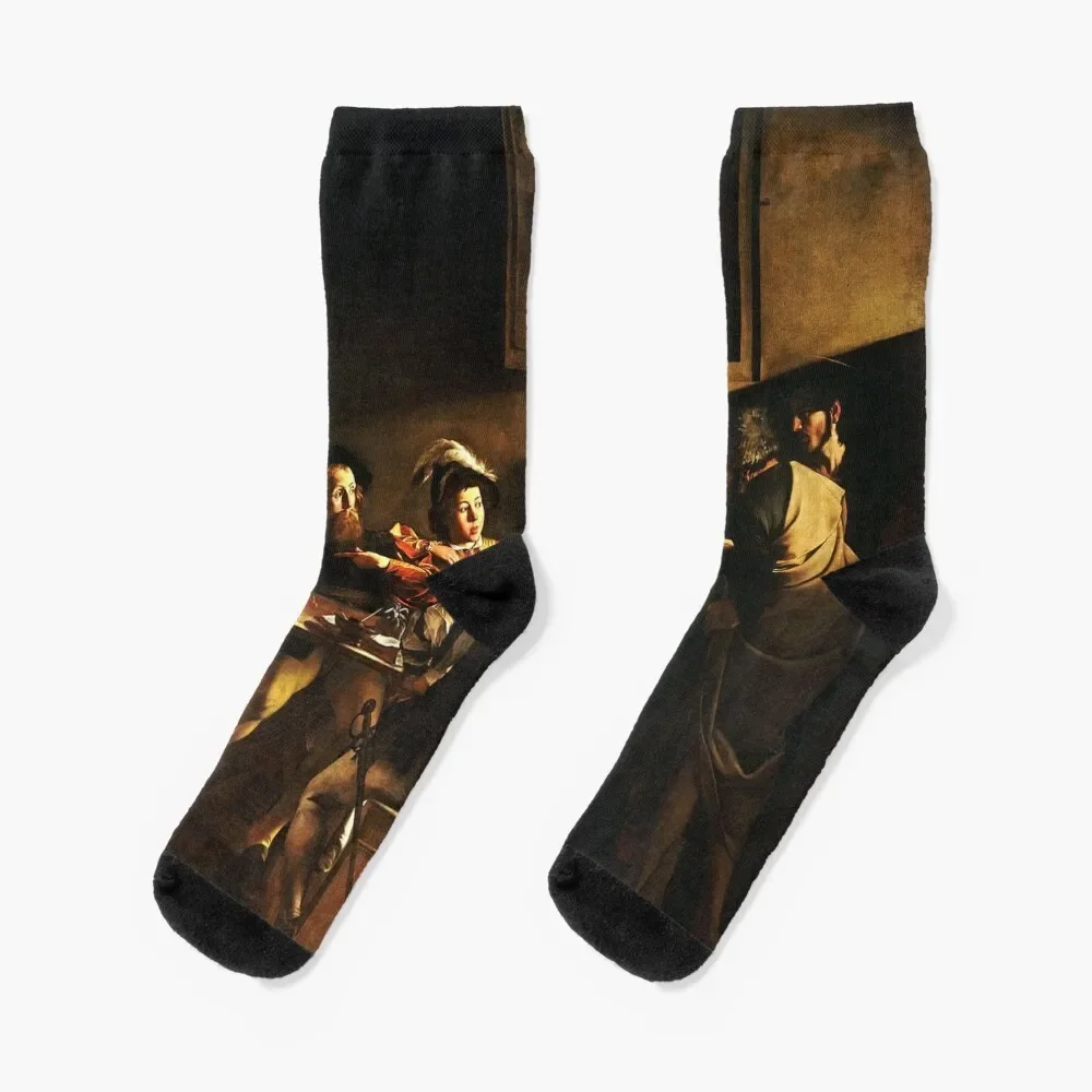 Caravaggio The Calling Of Saint Matthew Socks Stockings man luxe Toe sports Socks For Women Men's