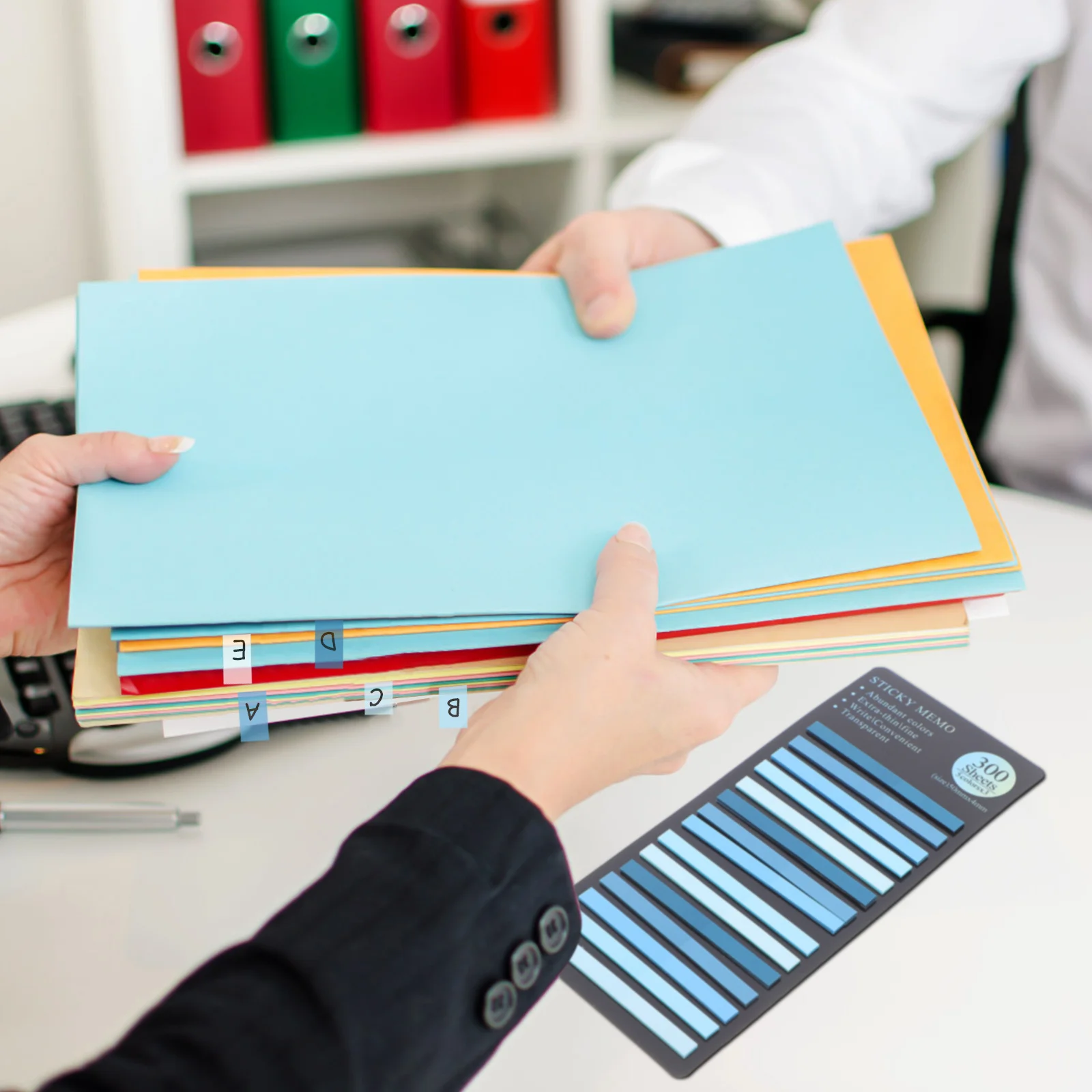 

1800pcs Transparent Long Strip Index Tabs Sticky Page Markers For Book Annotation Notebook Journal Planner Tabs Page Markers For