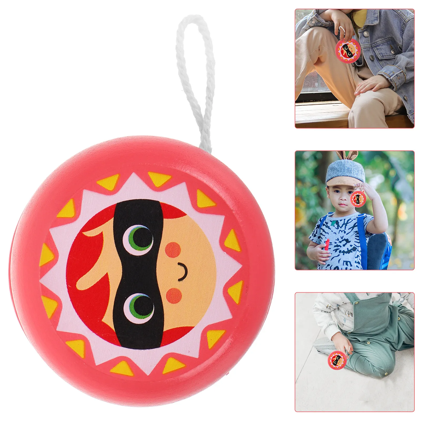 

Деревянное йо-йо для детей, начинающих пользователей, розовое, с милым мультяшным рисунком солдата, для раннего развития, развития мелкой моторики, для игр в помещении и на улице