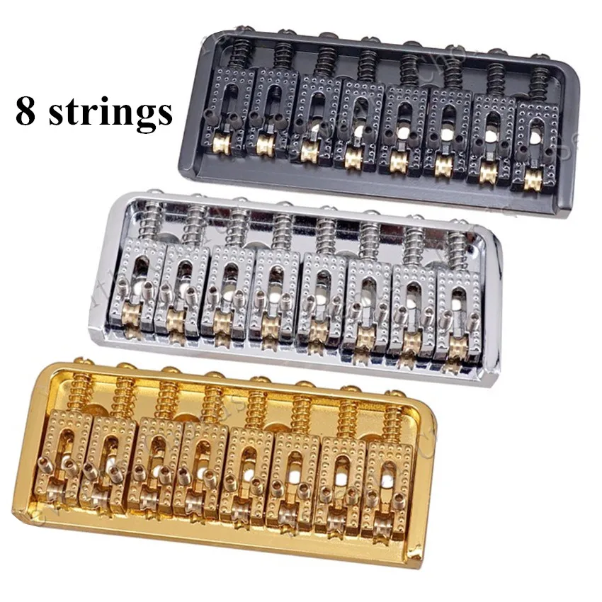 A Set Chrome Black Gold 7 8 Strings Electric Guitar Bridge Roller Saddle  Accessories Parts