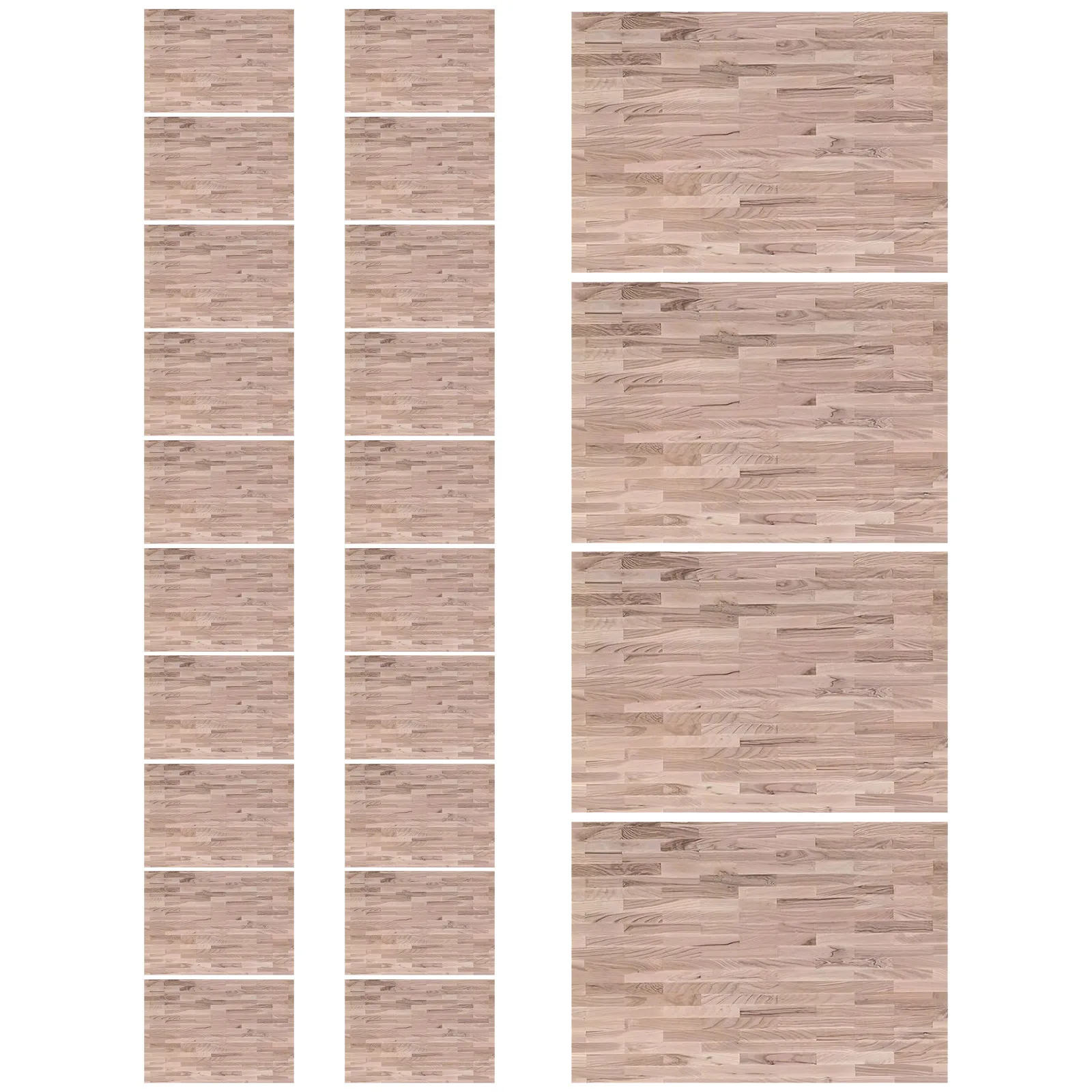 

24Pcs Realistic Wood Texture Mini Floor Decals Dollhouse Flooring Sticker Sheets 29x21cm Easy Apply Miniature House Flooring
