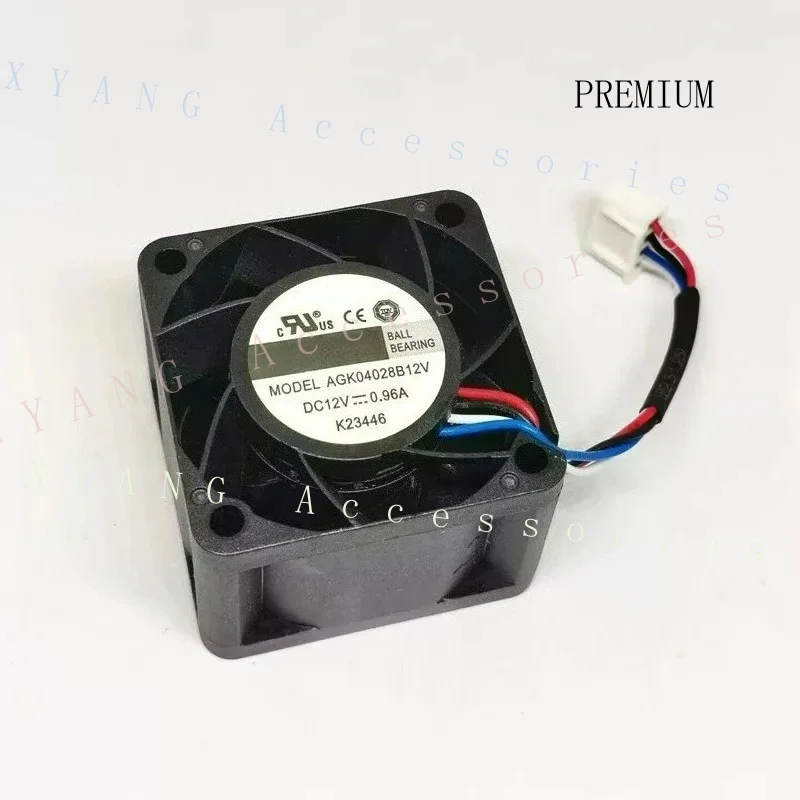 N+ Original for CROWN AGK04028B12V Cooling Fan for Inverter, 12V 0.96A, 4028 4cm 4-Pin PWM Fan