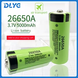 2022 NEW 100% Original 26650A 3.7V 5000mAh High Capacity 26650 Li-ion Pointed Rechargeable Batteries Suitable for flashlight