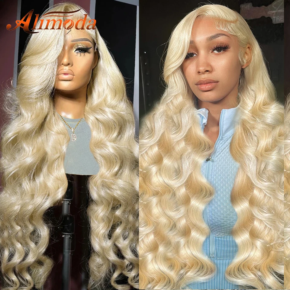 Honey Blonde Lace Front Wig Human Hair Wigs For Women Brazilian Hair Pre Plucked 30 32 Inch 13x4 Body Wave 613 Lace Frontal Wig