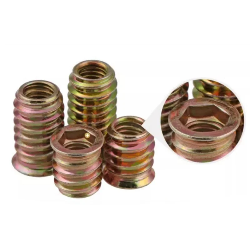 Picture 4: Insert Nuts M6 M8 M10 Carbon Steel For Countersunk Hex Socket Drive Threaded Insert Nuts Fastener Connector for Wood Furniture