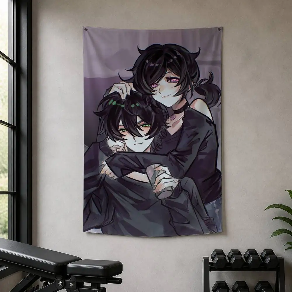 The Coffin of Andy and Leyley Decorative Wall Flag Banner for Home Garden Garage Indoor Outdoor Decor