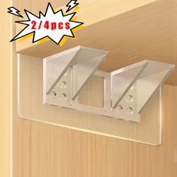 2/4pcs Adhesive Shelf Support Pegs L-type Bracket Wall Support Wall-mounted Rack Kitchen Bedroom Closet Cabinet Shelf Holder