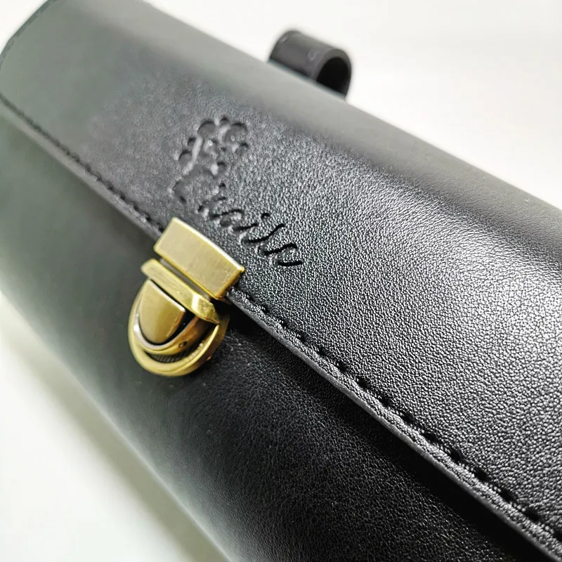 KOSTENLOS - Fahrrad-Leder-Heckpaket 20 x 5,5 x 9 cm PU-Fahrradtaschen Retro-Fahrradträgerbündel Mountainbike-Fronttasche Reise Q1070 – Detail 6