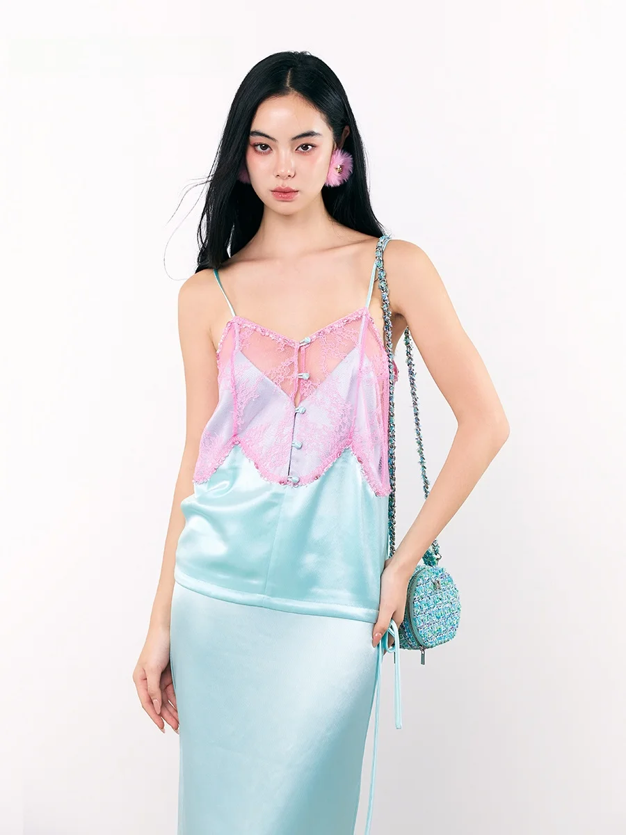 

Nothing Nine Milan Show Style Nelye Three-acetate Lace Top Half Skirt Elegant V-neck Two-piece Set for Women Autumn 2025