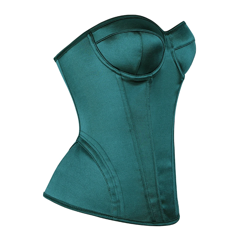 Becirzet Elegantes Damen-Korsett-Top, trägerlos, mit BH, atmungsaktiv, mit Schnürung, Bauchkontrolle, Taillenformer, Bustier. – Detail 24