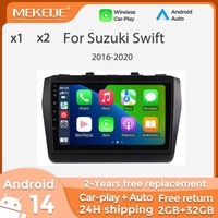 Android14 9inch 2 Din Car Radio For Suzuki Swift 2017-2021 Wireless Carplay Android Auto Multimedia Stereo Player GPS Navigation