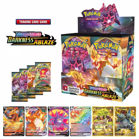 Pokemon Card TCG Darkness Ablaze Booster Box SWDRD&amp;SHIELD Centiskorch V English Booster Battle Transaction Card Kids collection
