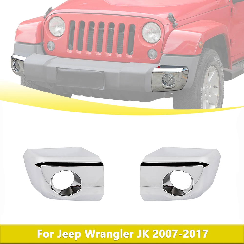 

Front Bumper Corner Protector Cover Trim For Jeep Wrangler JK 2007-2017 Bumper Frame Exterior Mouldings Car Styling Accessories