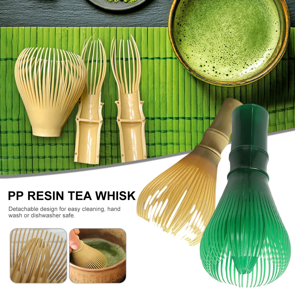 Matcha Green Tea Brushes Traditional Matcha Whisk Reusable Resin Matcha Whisk Chasen Dishwasher Safe Matcha Stirrer